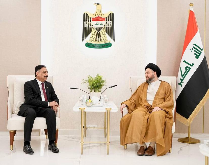 The head of the manufacturing authority meets with His Eminence Sayyid Ammar al-Hakim
