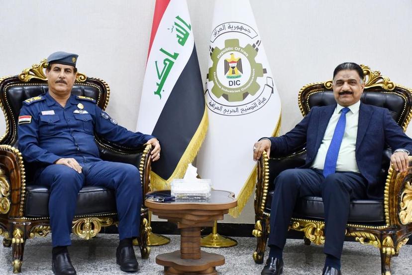 رئيس هيأة التصنيع الحربي يستقبل قائد قاعدة السلام الجوية