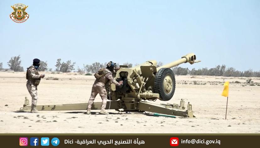 بالفيديو.. هيأة التصنيع الحربي تجري تجربة ناجحة لأول مدفع عراقي الصنع