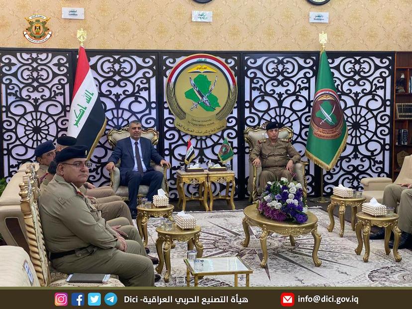 رئيس هيأة التصنيع الحربي يزور جامعة الدفاع للدراسات العسكرية العليا ويلقي محاضرة حول أهمية الصناعة الحربية بتطوير القدرات العسكرية