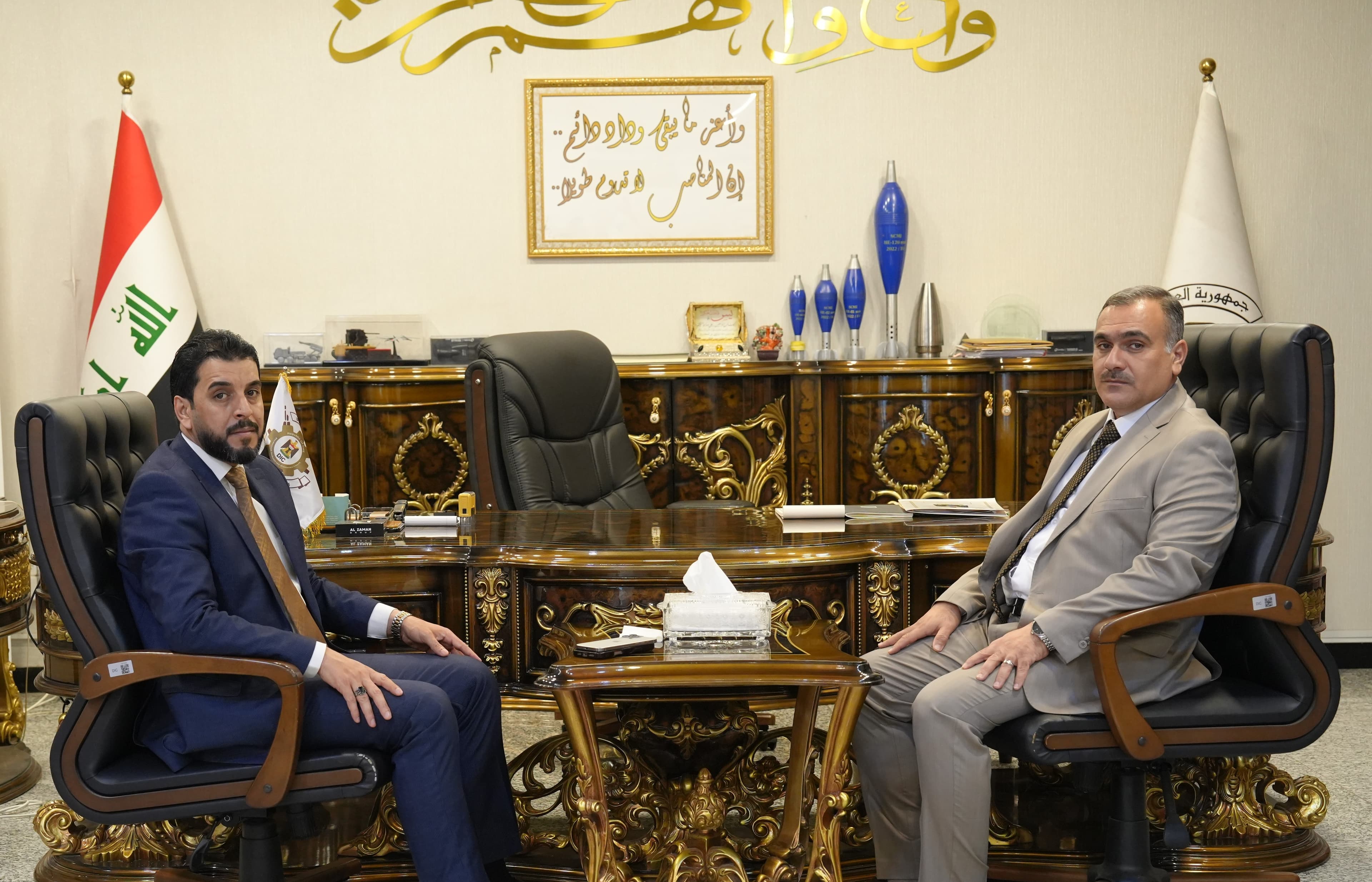 رئيس هيأة التصنيع الحربي يستقبل عضو لجنة النزاهة النيابية لبحث سبل التعاون المشترك
